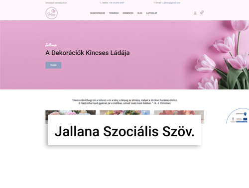 Partnereink között megtalálható a Jallana Szociális Szövetkezet